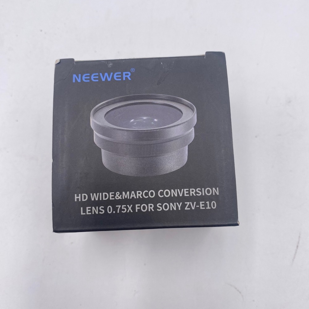 NEEWER LS-30 HD Wide Angle Macro Conversion Lens 0.75X Sony ZV-E10 Black NEW